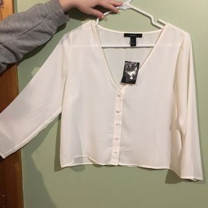 Never been worn white sheer blouse